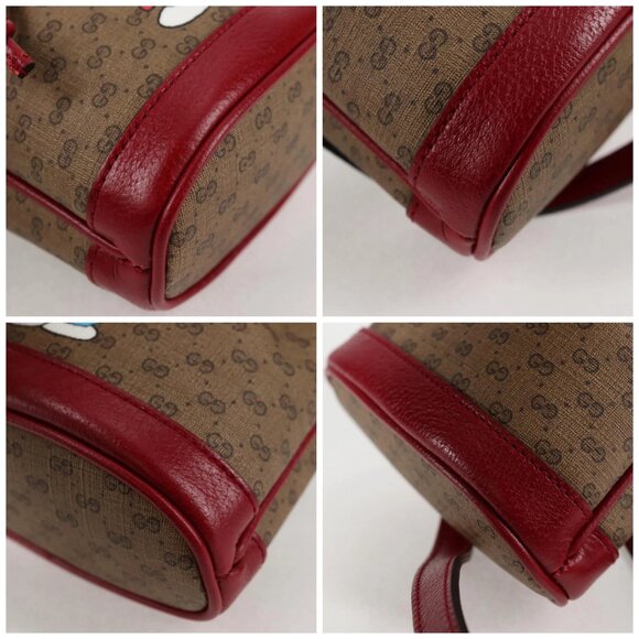 GUCCI Micro GG Supreme Doraemon Collaboration Bag PVC Beige Auth - Picture 15 of 16